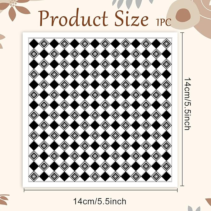 CHGCRAFT Daily Simple Plaid Style Polymer Clay Texture Sheets Geometric Pattern - Image 2