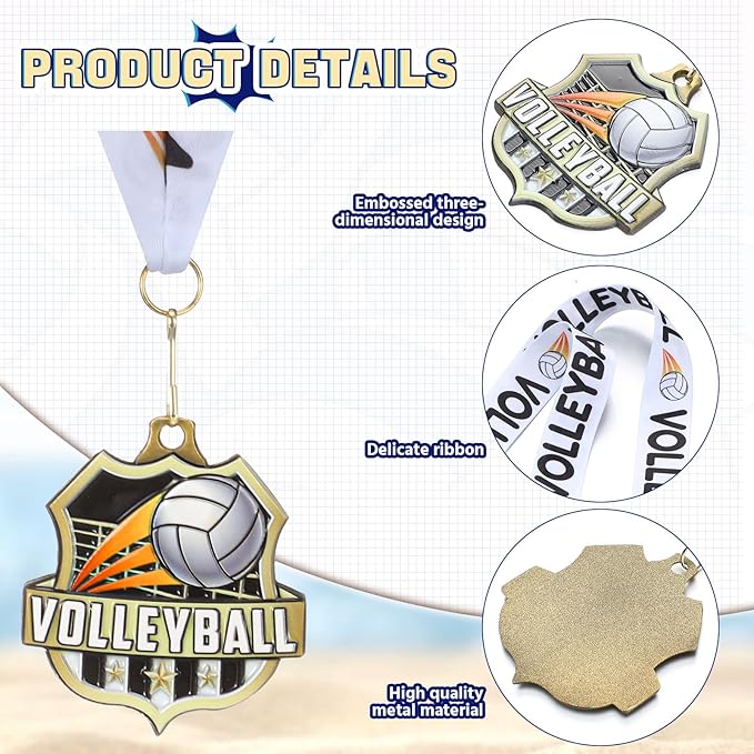 Ecation Medals with Neck Ribbons Soccer Awards Medals Baseball Team Awards Softball T-Ball Flag Football Trophy for Kids Sports Competitions Celebration Gift