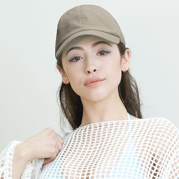 Cotton Baseball Cap Dad Hat – Washed Low Profile Adjustable Hat for Men Women Casual Outdoor Running Golf