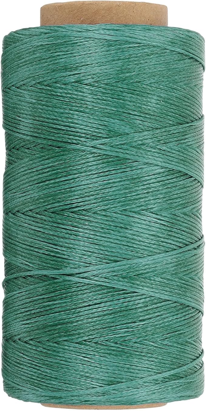 PATIKIL 284 Yard Flat Waxed Thread 150D 1mm Leather Sewing Cord by PATIKIL