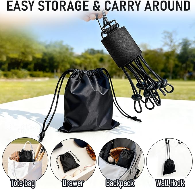 2Pcs Dugout Organizer, Baseball Softball Bat Holder Wall Mount with 3 Fence Hooks 8 Hanging Strap and Name Tag, Bat Rack Accessories for Dugout Fence Team Coach Players Gifts
