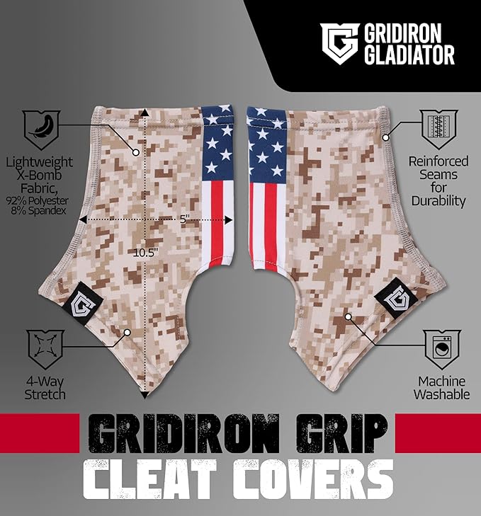 Gridiron Gladiator Football Spats - Cleat Covers for Soccer, Baseball & Softball