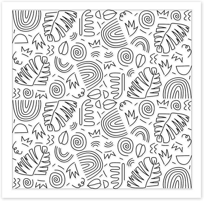 CHGCRAFT Bohemian Graphics Polymer Clay Texture Sheets Doodle Style Silicone - Image 8