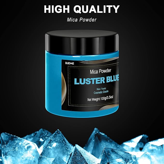 Blue Mica Powder Big Bottle Pigment Powder Multipurpose DIY Arts and Crafts - Image 7