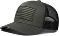 American Flag Trucker Hat, Patriotic Baseball Cap for Men & Women, Breathable Mesh Adjustable Snapback, USA Flag Patch