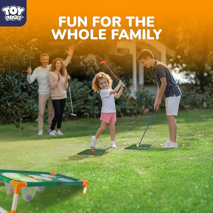 TOY Life Golf Cornhole Game Golf Corn Hole Set Chipping Golf Game Adults Kids Backyard Golf Game Golf Yard Corn Hole Game Golf Training Equipment Chipping Outdoor Indoor Golf (NO Club Included)