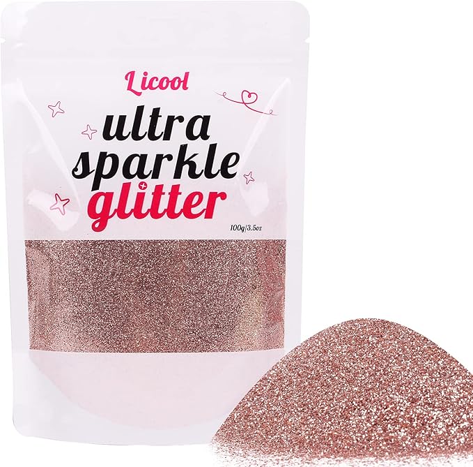 Holographic Fine Glitter, 100g/3.5oz Extra Fine Glitters Powder Packs by LICOOL+GLITTER