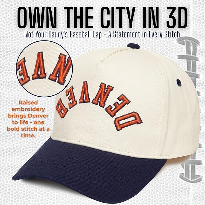 Funky Junque Upside Down City Trucker Hat for Men and Women – Unisex 3D Embroidered Gameday Baseball Cap, Retro Snapback Hats