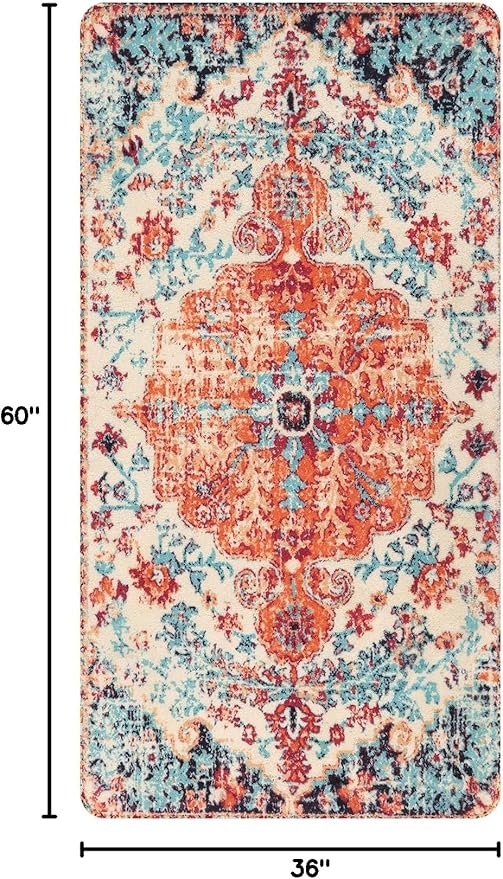 Lahome Bohemian Floral Medallion Area Rug - Image 2