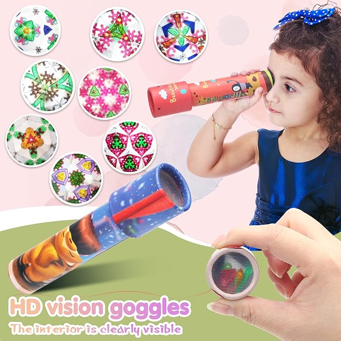 Yunsailing 30 Pcs Classic Kaleidoscopes Party Favors Vintage Mini Kaleidoscope - Image 4