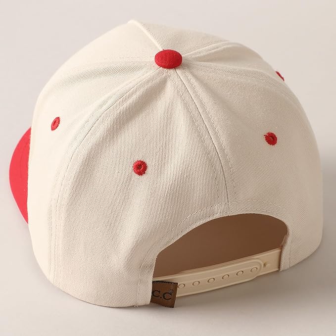 MIRMARU Two-Tone Vintage Canvas Trucker Hats for Men & Women, Adjustable Size Baseball Caps with Trendy Embroidered Design