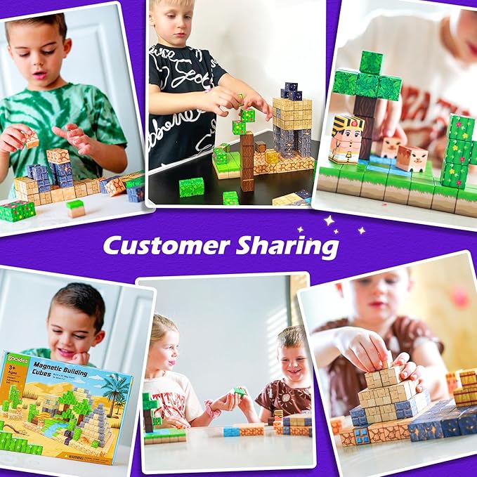 Large Magnetic Blocks Kids Toys, Sensory Learning Toys, Mine Magworld Building - Image 7