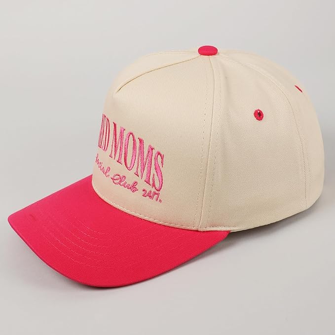MIRMARU Two-Tone Vintage Canvas Trucker Hats for Men & Women, Adjustable Size Baseball Caps with Trendy Embroidered Design