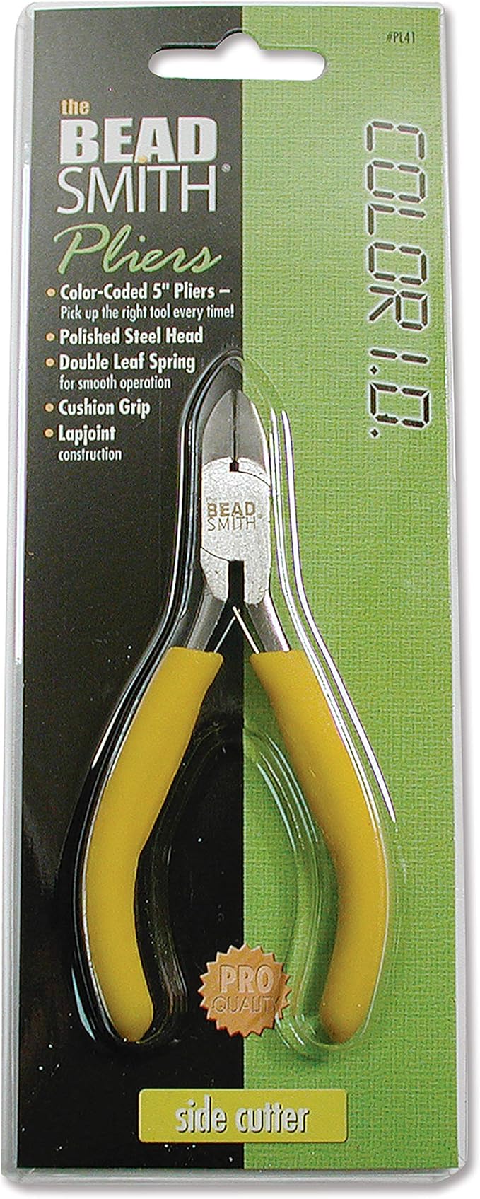 The Beadsmith Color-ID Side Cutter – 5 inches – Yellow Comfort Grip Handle – - Image 2