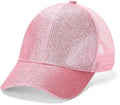 Criss Cross Hat Washed Distressed Baseball Cap Ponytail Hat High Messy Bun Ponycap for Women