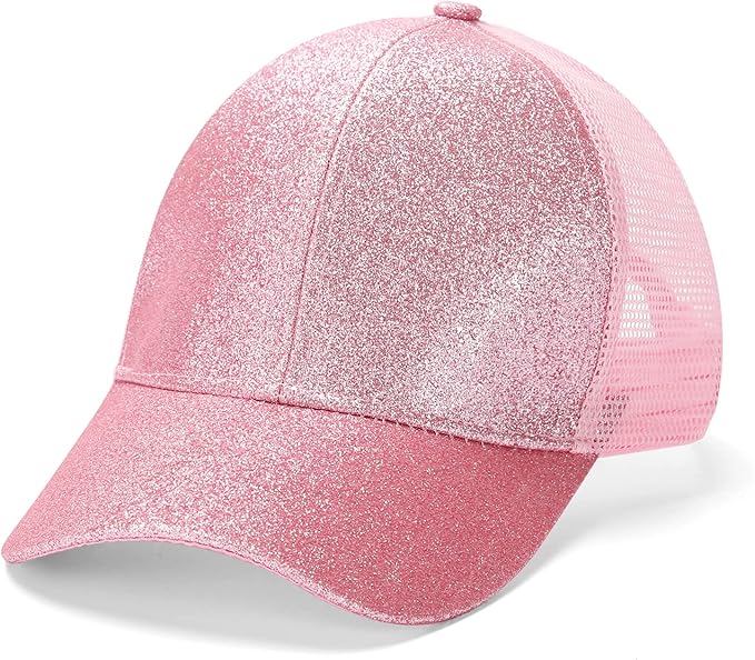 Criss Cross Hat Washed Distressed Baseball Cap Ponytail Hat High Messy Bun Ponycap for Women