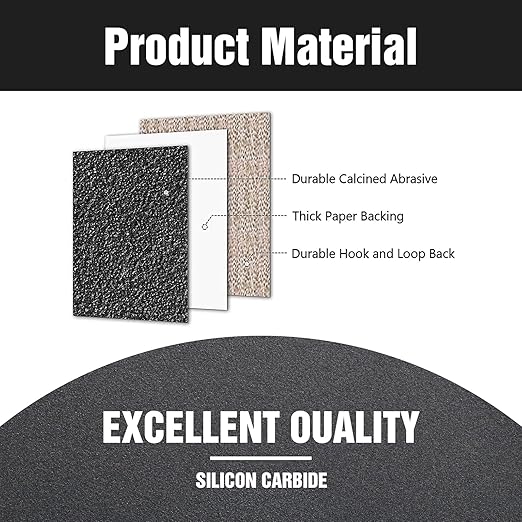 100 Pcs 5 inch Wet Dry Sanding Discs Grit 150 Hook and Loop 8 Hole Silicon - Image 4