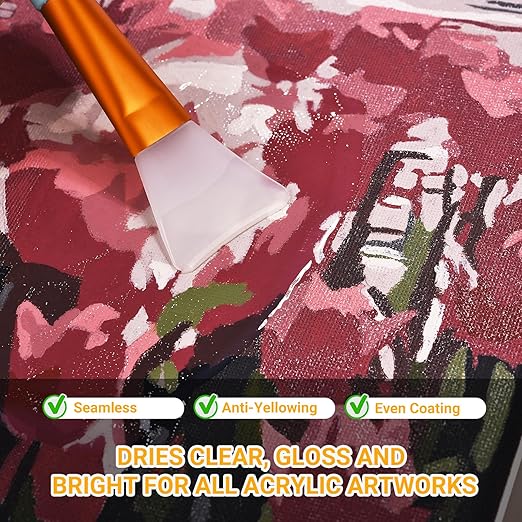 SEVENWELL Gloss Varnish for Acrylic Painting, Paint by Numbers Sealer, Acrylic - Image 2