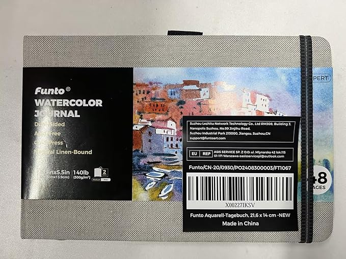 Funto Watercolor Journal, 2 Pack, 48 Pages Each, Cold-Pressed, Inner Paper - Image 7