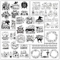 Whaline 5 Sheets Halloween Clear Stamps Gnome Pumpkin Spider Silicone by Whaline