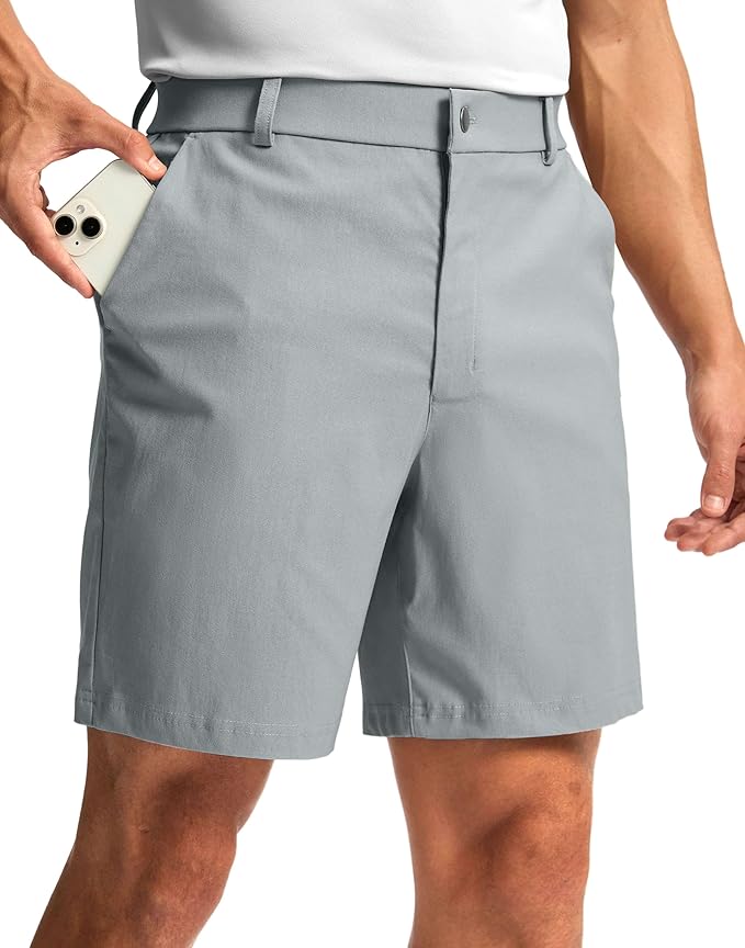 G Gradual Men's Golf Dress Shorts 5"/ 7"/ 9" Stretch Casual Work Flat Front Shorts for Men with 3 Pockets Quick Dry