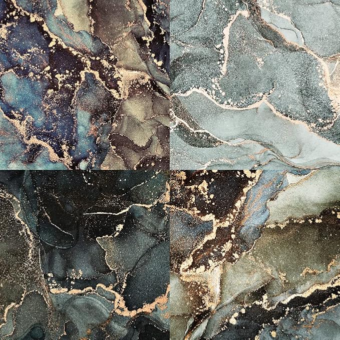 Marbled Scrapbook Paper Pad Color Marble Patterned Paper 6×6, 24 Sheets - Image 3