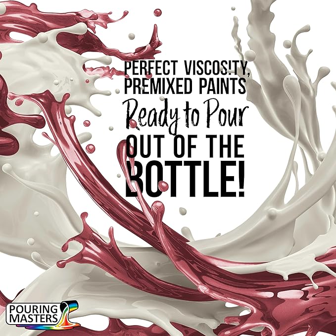 Pouring Masters Strawberry Red Metallic Pearl Ready to Pour Acrylic Pouring - Image 2