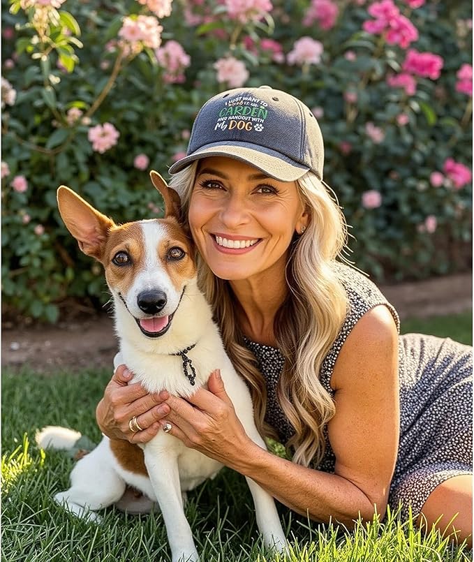 Gardening Gifts for Women Men - Funny Gardening Hat Dog Lover Gardener Garden Plants Baseball Caps
