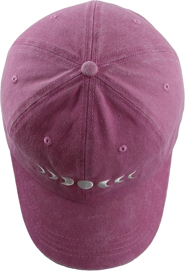 Moon Hats for Women Men, Adjustable Cotton Embroidered Moon Accessories Baseball Cap