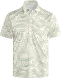 Golf Polo Shirts for Men Funny Print Short Sleeve Golf Shirts Performance Golf Polos