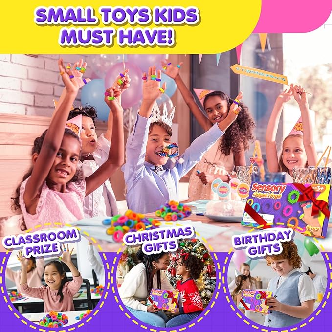 Fidget Toys Sensory Rings for Kids: Fidget Ring 18 Pack - Image 5