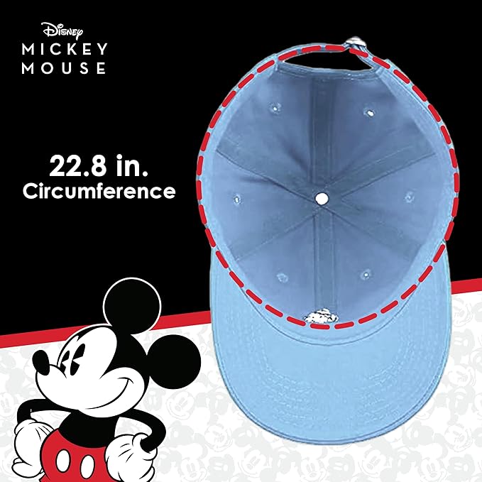 Disney Mickey Mouse Embroidered Cotton Adjustable Dad Hat with Curved Brim