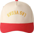 MIRMARU Two-Tone Vintage Canvas Trucker Hats for Men & Women, Adjustable Size Baseball Caps with Trendy Embroidered Design