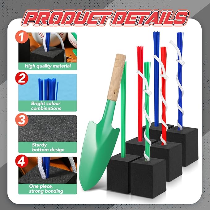 Shappy 24 Pieces Base Plugs with Tassels Heavy Duty Rubber Baseball Anchor Plug for Baseball Field Drill Softball Accessories