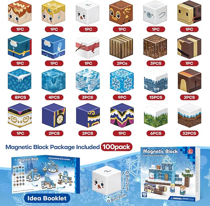 100pcs Magnetic Blocks, Magnetic Blocks - Image 2