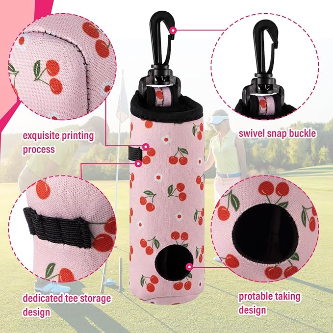 Liliful 12 Pcs Golf Accessories Kit, Include Golf Ball Bag with Hook Towel Tees Magnetic Ball Marker Divot Tool Cleaner Brush for Women Man Gifts