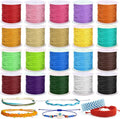 Cridoz 20 Rolls Wax String for Bracelet Making, Waxed Thread Bracelet Cord by cridoz
