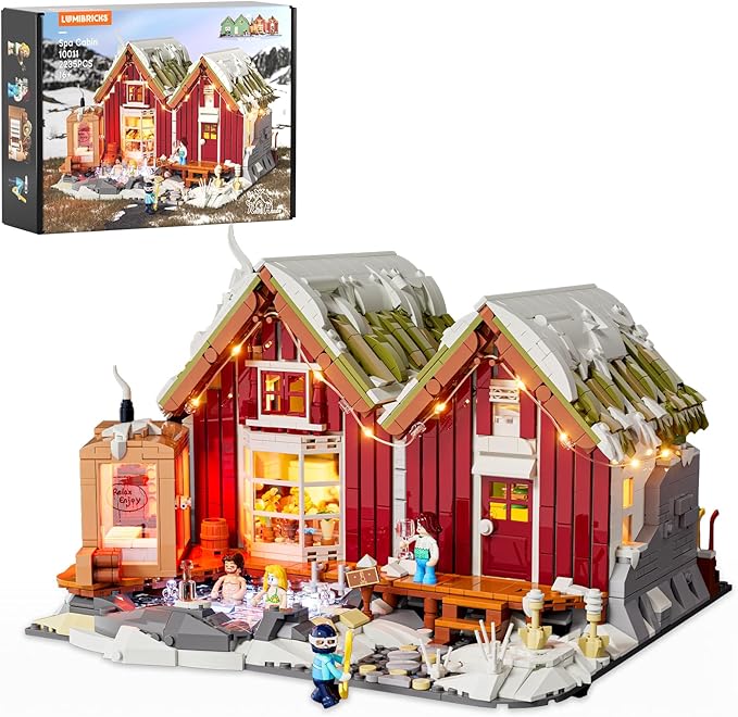 Spa-Cabin Winter Lighting-Building-Bricks Set by LUMIBRICKS