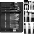 Nicpro 24pcs Watercolor Brushes Professional, Soft Synthetic Squirrel Hair by Nicpro