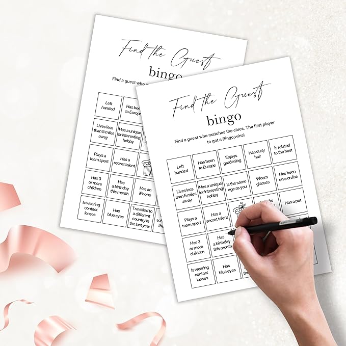 Birthday Party Games, Find The Guest Bingo, Fun Birthday Game - Image 3