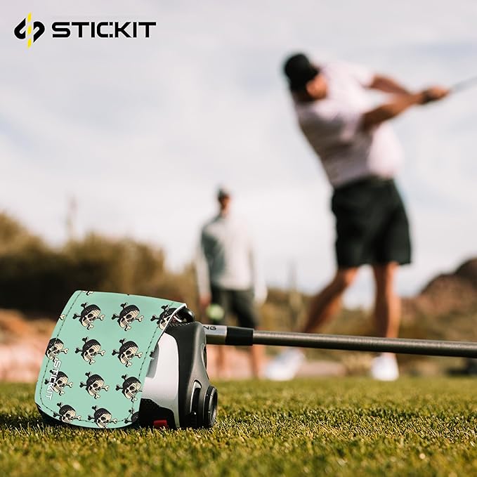 STICKIT Magnetic Rangefinder Strap | Strong Magnet Securely Holds to Golf Carts and Golf Clubs for Easy Access | Slim, Form Fitting, Size Adjustable