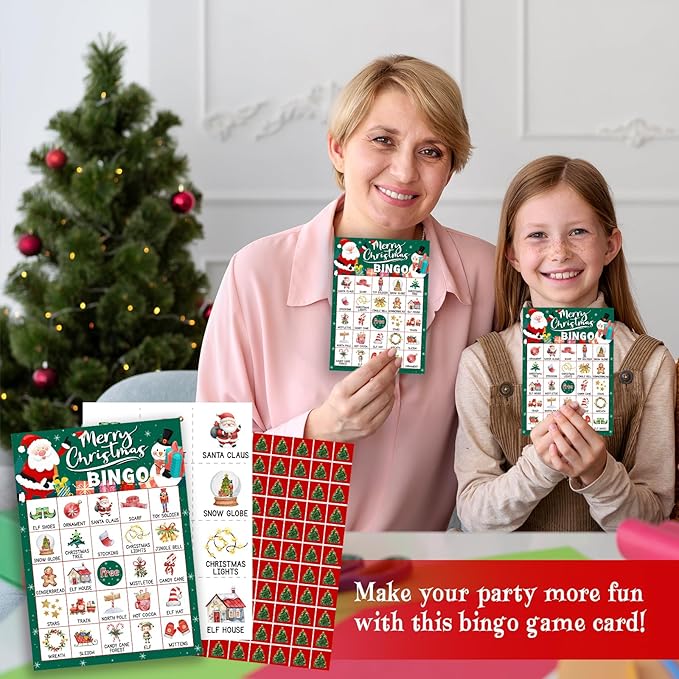 Christmas Bingo Game Cards, 24 Players Christmas Bingo Game - Image 6