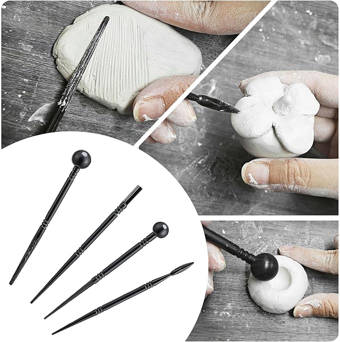 EIGTWEN 100ml Air Dry Clay Glaze and 29pcs Clay tools kit, Matte Clay Varnish - Image 6
