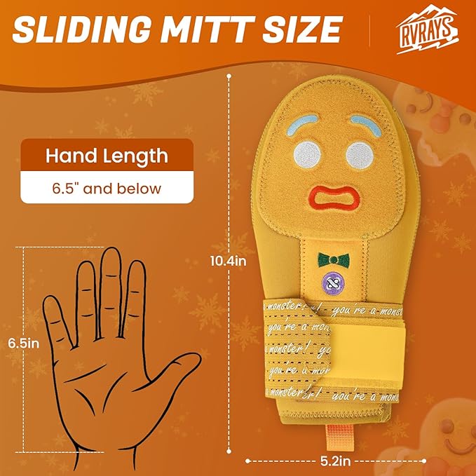 Baseball Sliding Mitt - Sliding Mitt for Youth - Drippy Drip Accessory Gingerbread Man, Coco, Scary HaHa - Softball