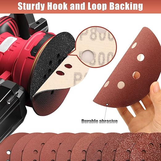 800 Grit 5 Inch Sanding Discs Hook and Loop Sandpaper - Image 4