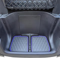 Xtreme MATS Rubber Bag Well Mat Compatible with Club Car Precedent, Onward, Tempo and Atlas Golf Carts (Blue Trim)
