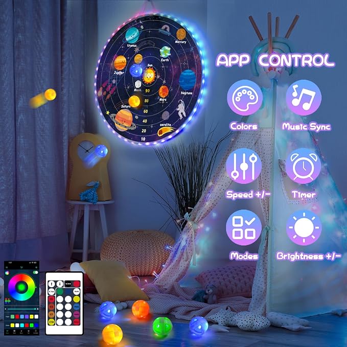 2 in 1 29" Large LED Dart Board - Image 5