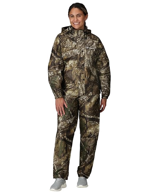 FROGG TOGGS Women's Classic All-Purpose Waterproof Breathable Rain Suit, Realtree APX, Small