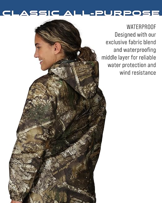 FROGG TOGGS Women's Classic All-Purpose Waterproof Breathable Rain Suit, Realtree APX, Small