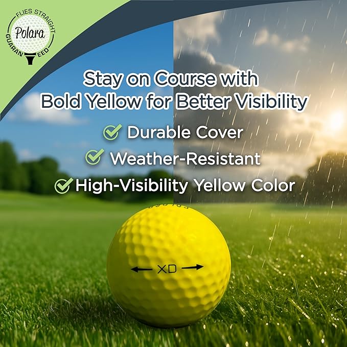 Polara Self-Correcting Golf Balls – High-Performance Golf Balls with Soft Feel, Anti-Slice & Hook Correction, Exceeds USGA Limits, Dimple Design for Maximum Distance, Golf Accessories for Men & Women